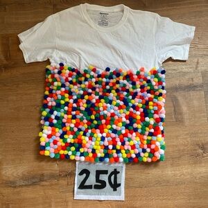 costume bubble gum 25 cents gilden large T Shirt Top homemade